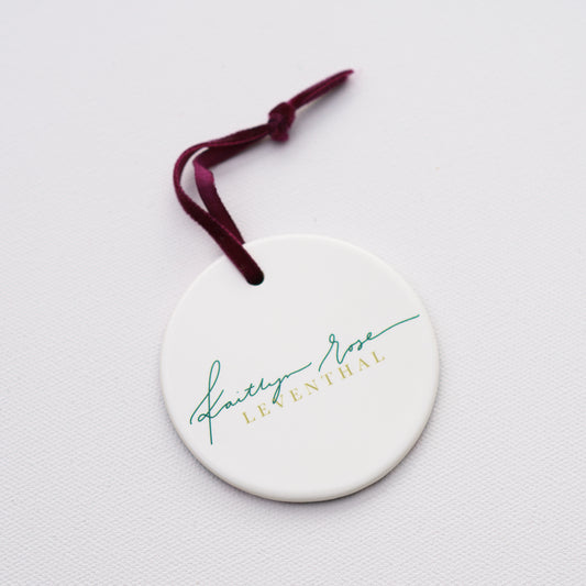 "Flowers, Flowing Through My Veins" Ceramic Ornament