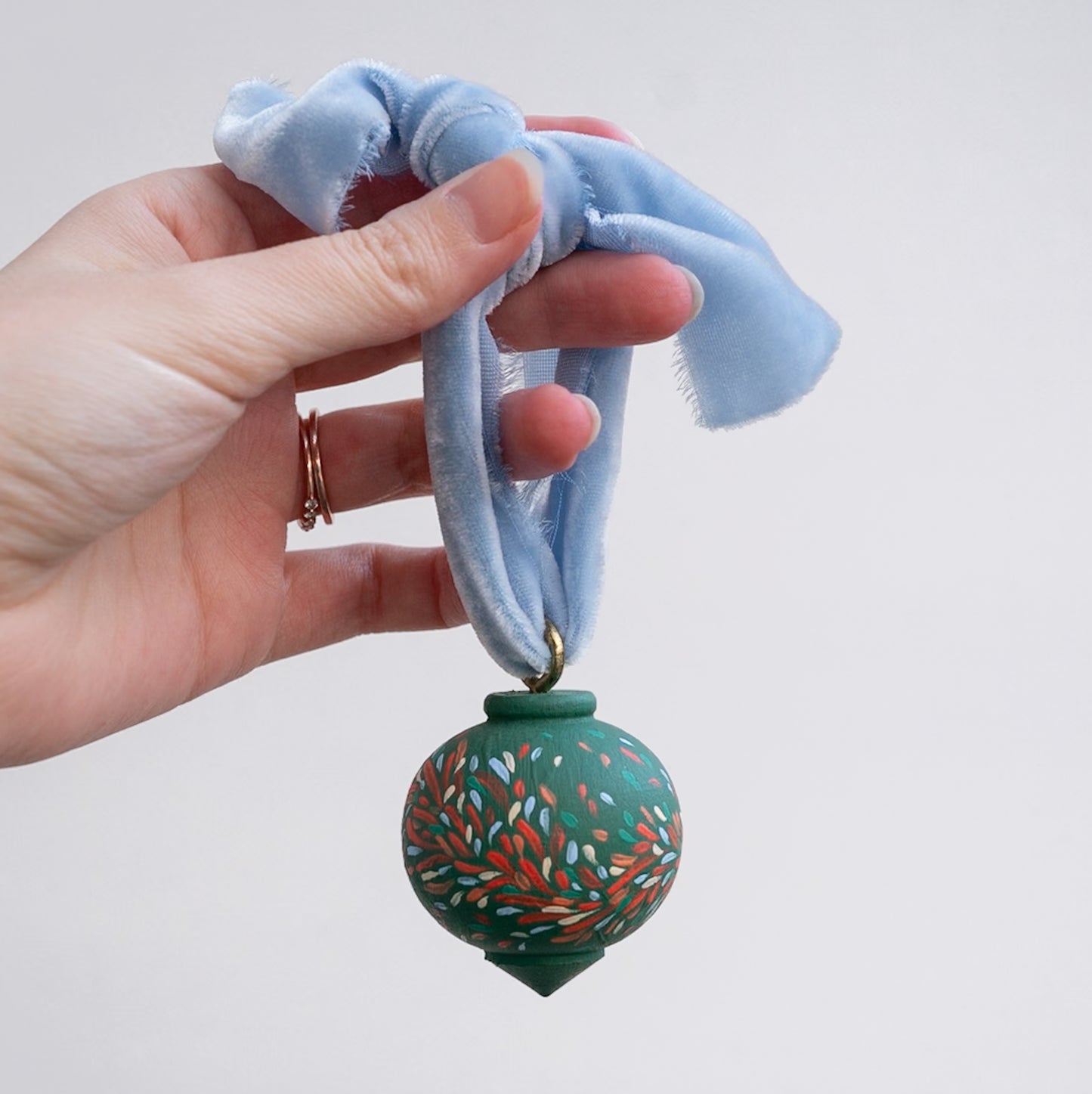 Small Painted Wood Ornament {1}