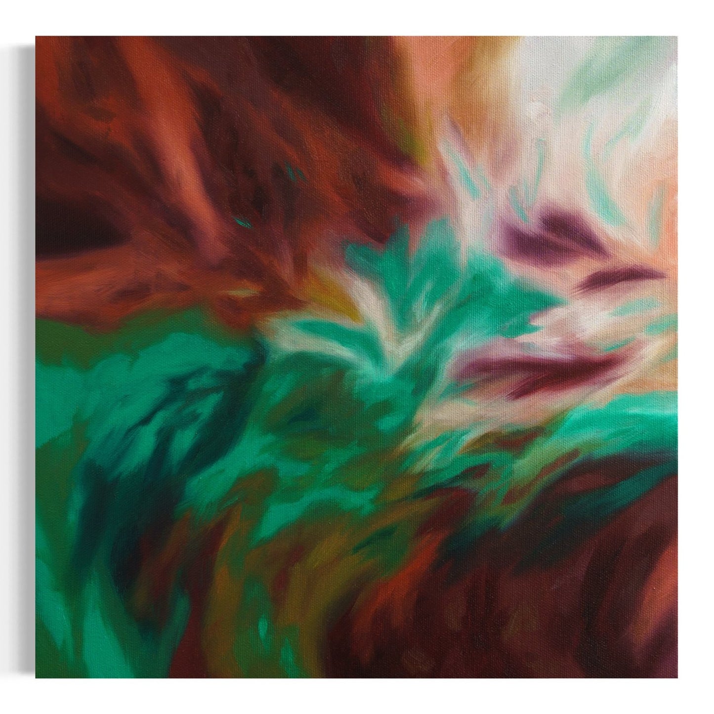 The Dawning of Crimson and Emerald Seas {I} | 12x12in