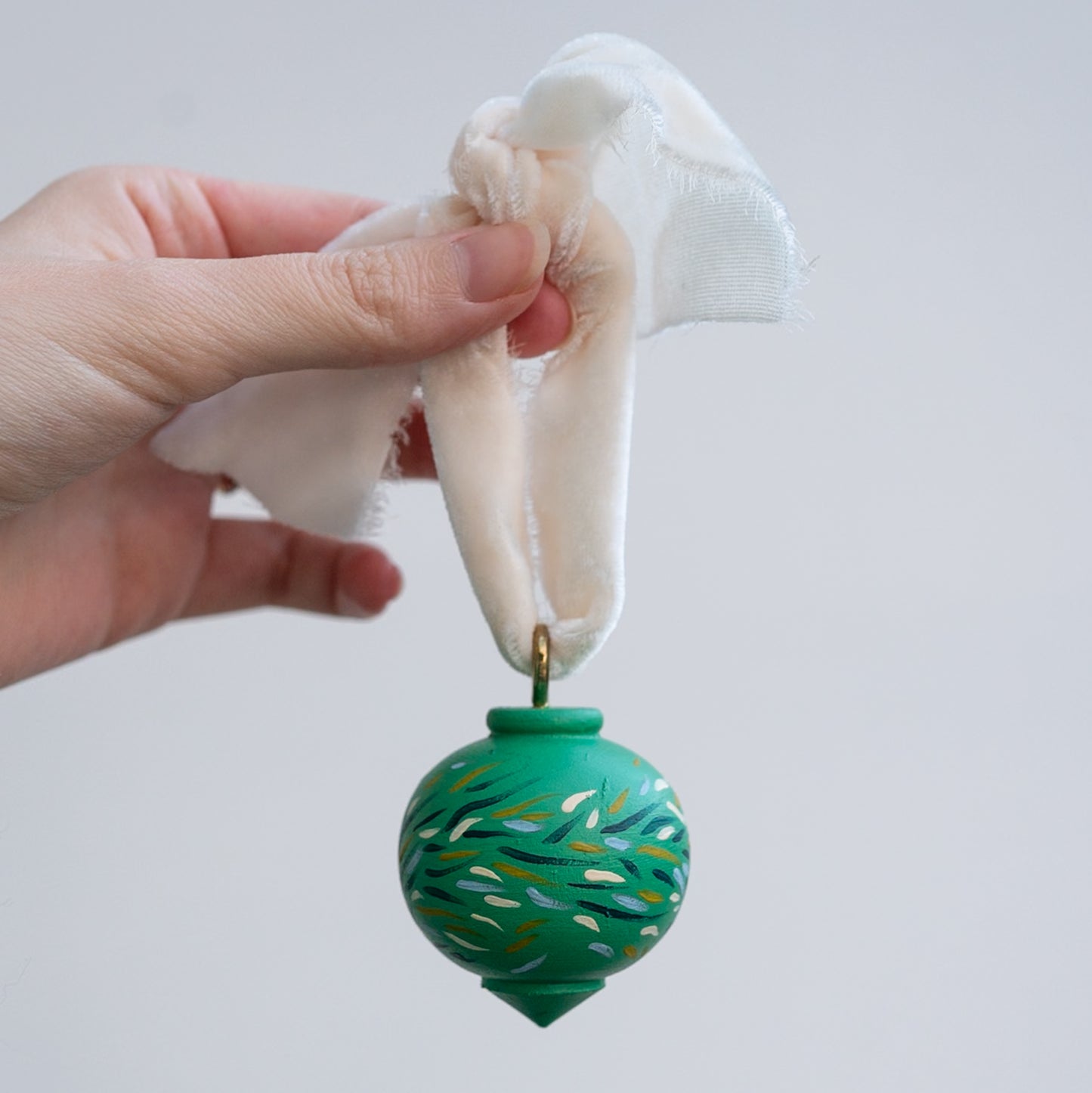 Small Painted Wood Ornament {3}
