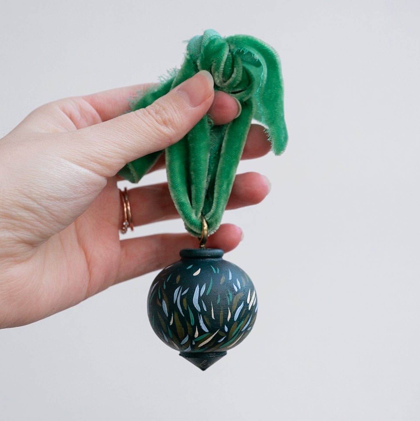 Small Painted Wood Ornament {2}