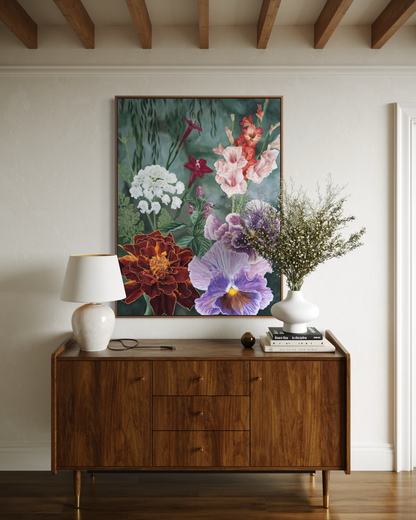 {October} Where the Garden Grieves & Gathers Grace | 12x9in to 60x45in
